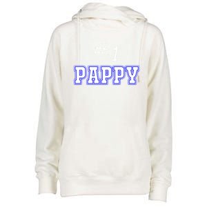 #1 Pappy Fathers Day Present Daddy Pa American Dad Gift Womens Funnel Neck Pullover Hood