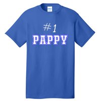 #1 Pappy Fathers Day Present Daddy Pa American Dad Gift Tall T-Shirt