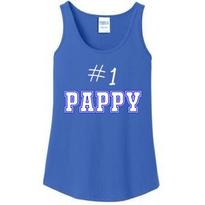 #1 Pappy Fathers Day Present Daddy Pa American Dad Gift Ladies Essential Tank