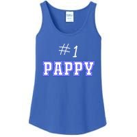 #1 Pappy Fathers Day Present Daddy Pa American Dad Gift Ladies Essential Tank