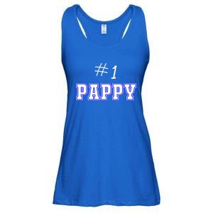 #1 Pappy Fathers Day Present Daddy Pa American Dad Gift Ladies Essential Flowy Tank