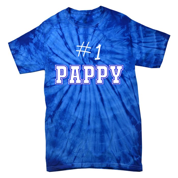 #1 Pappy Fathers Day Present Daddy Pa American Dad Gift Tie-Dye T-Shirt