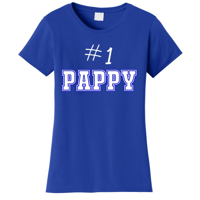 #1 Pappy Fathers Day Present Daddy Pa American Dad Gift Women's T-Shirt