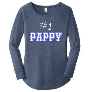 #1 Pappy Fathers Day Present Daddy Pa American Dad Gift Women's Perfect Tri Tunic Long Sleeve Shirt