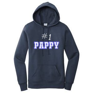 #1 Pappy Fathers Day Present Daddy Pa American Dad Gift Women's Pullover Hoodie