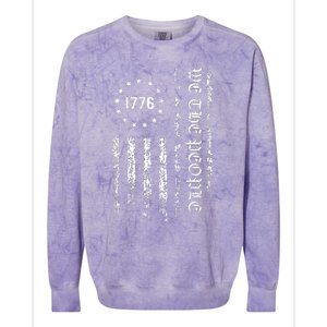 1776 Patriotic Grunge Colorblast Crewneck Sweatshirt