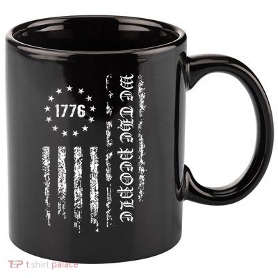 1776 Patriotic Grunge 11oz C Handle Ceramic Mug