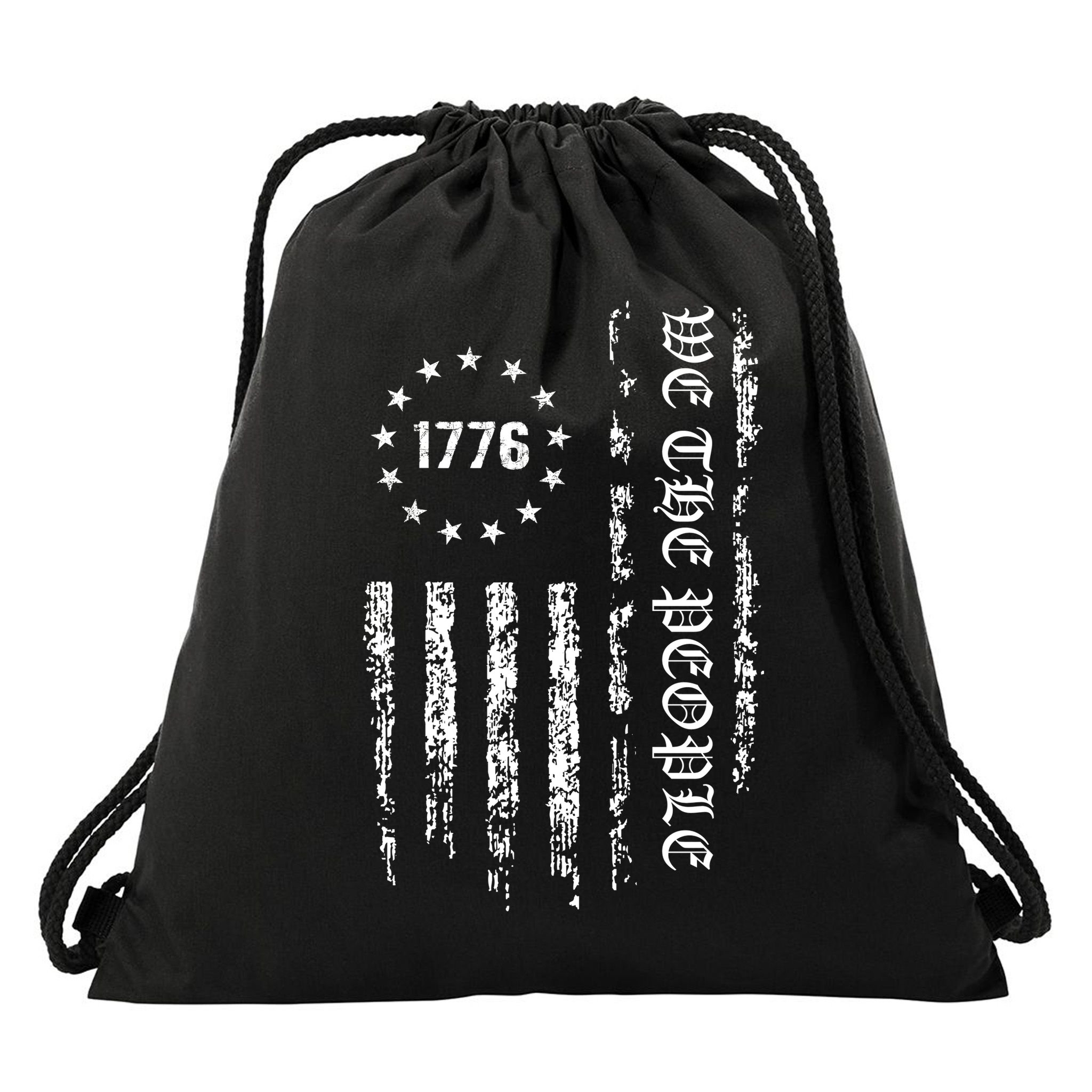 1776 Patriotic Grunge Drawstring Bag