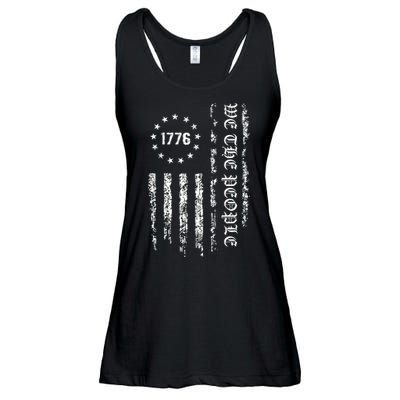 1776 Patriotic Grunge Ladies Essential Flowy Tank