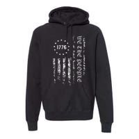 1776 Patriotic Grunge Premium Hoodie