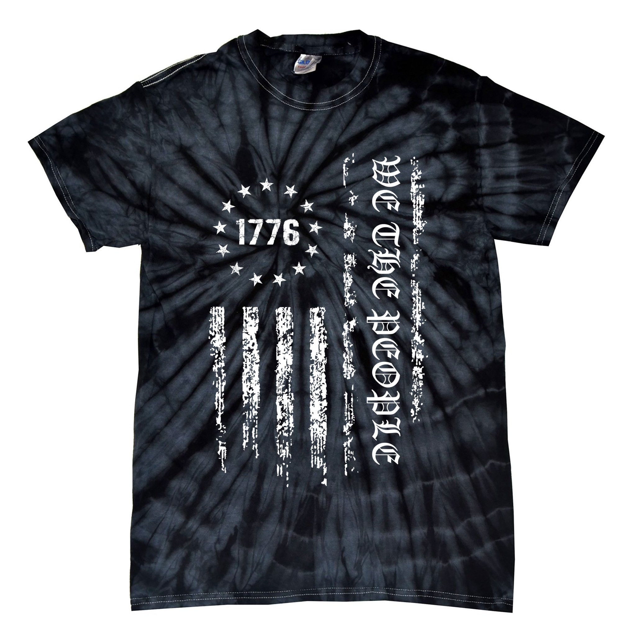 1776 Patriotic Grunge Tie-Dye T-Shirt