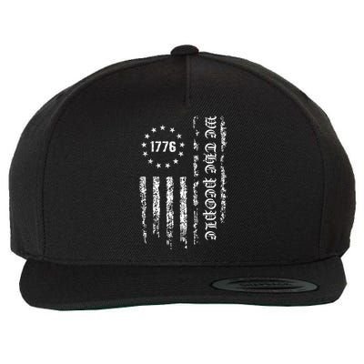 1776 Patriotic Grunge Wool Snapback Cap