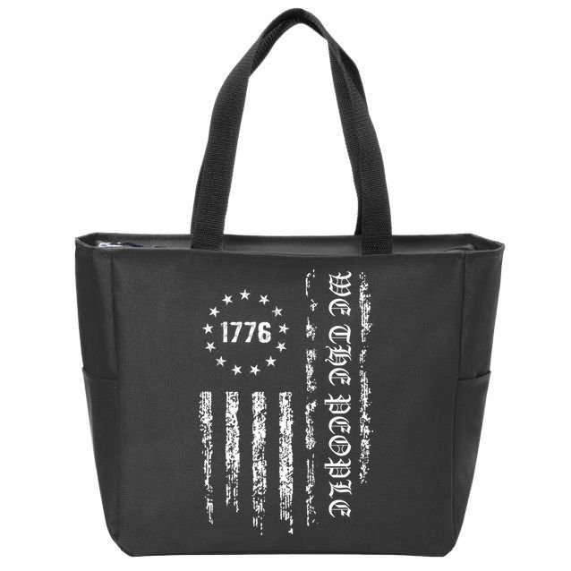 1776 Patriotic Grunge Zip Tote Bag