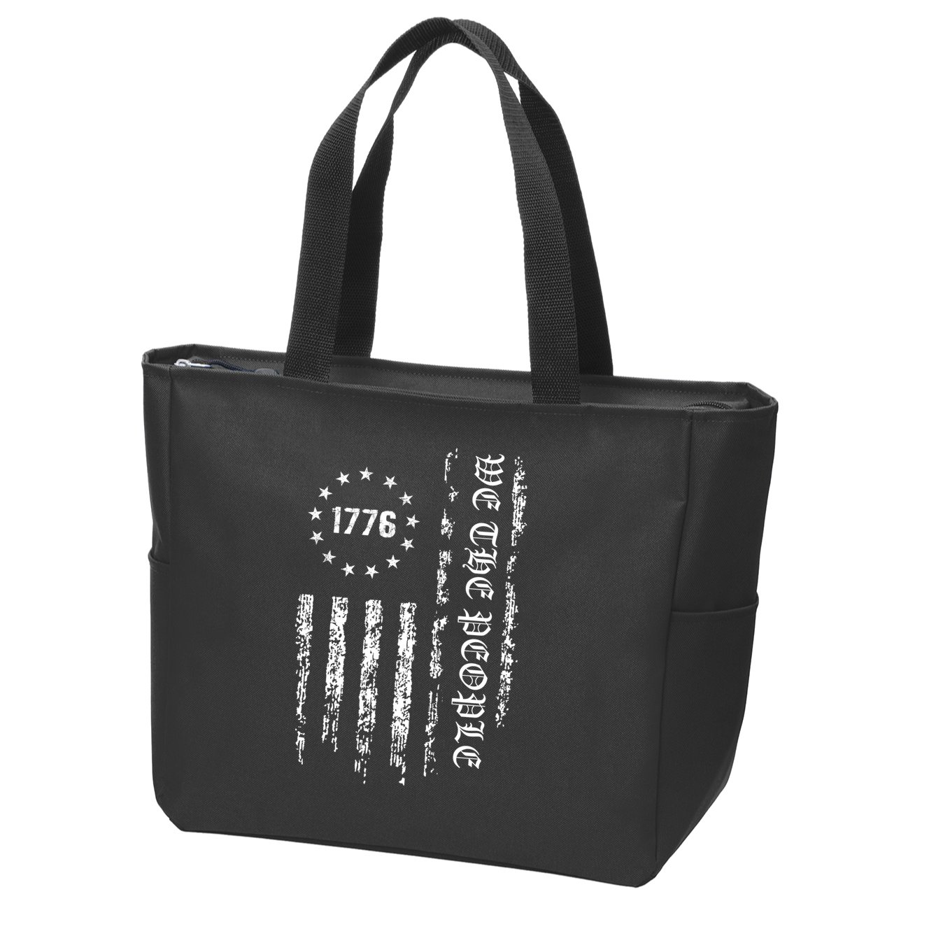 1776 Patriotic Grunge Zip Tote Bag