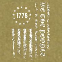 1776 Patriotic Grunge Garment-Dyed Women's Muscle Tee