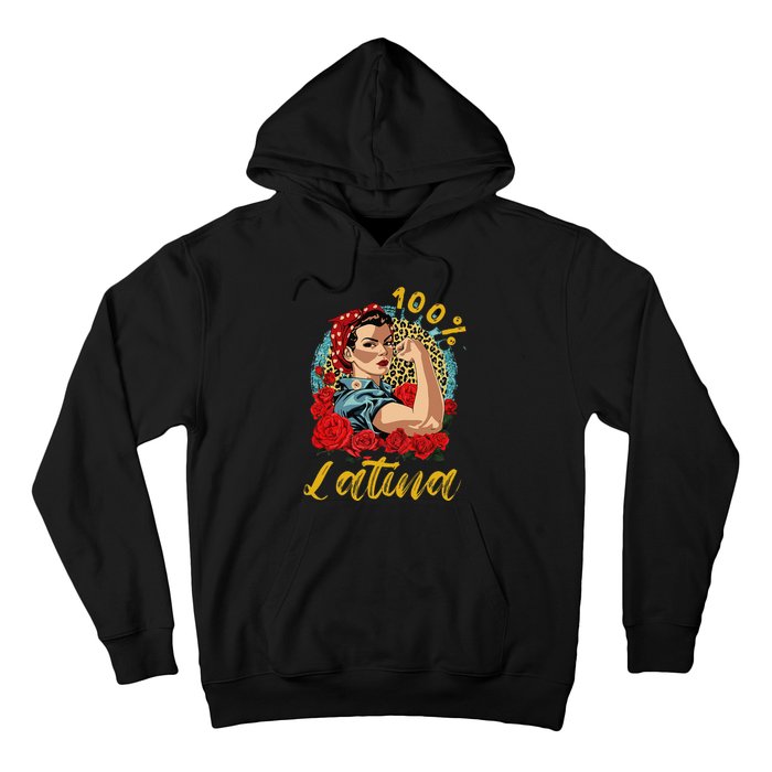 100 Percent Latina Hispanic Heritage Month Latin Women Hoodie