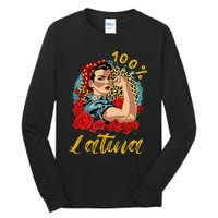 100 Percent Latina Hispanic Heritage Month Latin Women Tall Long Sleeve T-Shirt