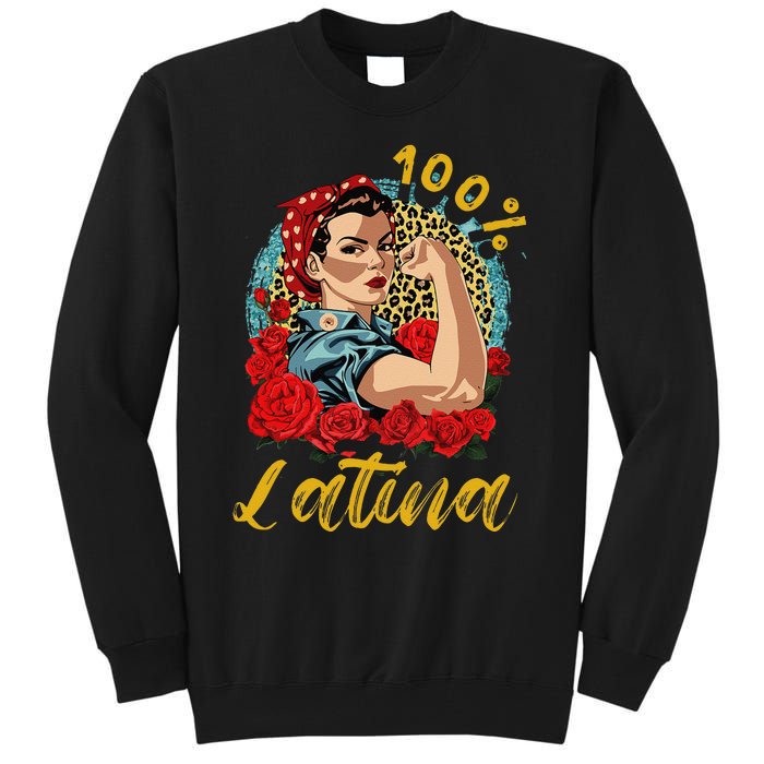 100 Percent Latina Hispanic Heritage Month Latin Women Tall Sweatshirt