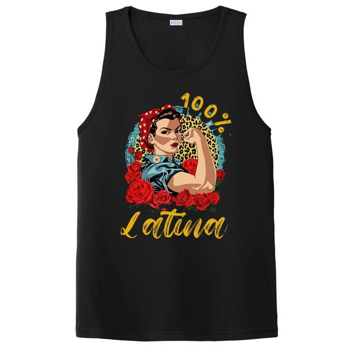 100 Percent Latina Hispanic Heritage Month Latin Women PosiCharge Competitor Tank