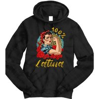 100 Percent Latina Hispanic Heritage Month Latin Women Tie Dye Hoodie