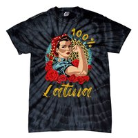 100 Percent Latina Hispanic Heritage Month Latin Women Tie-Dye T-Shirt