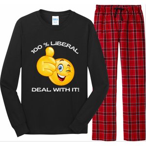 100 Percent Liberal Proud Voter Reelect Biden Long Sleeve Pajama Set