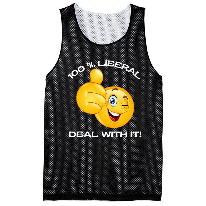 100 Percent Liberal Proud Voter Reelect Biden Mesh Reversible Basketball Jersey Tank