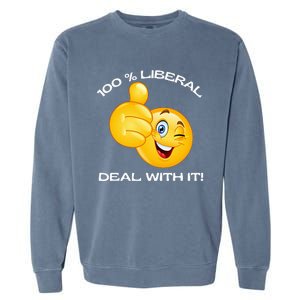 100 Percent Liberal Proud Voter Reelect Biden Garment-Dyed Sweatshirt