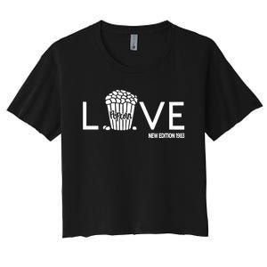 1983 Popcorn Love Women's Crop Top Tee