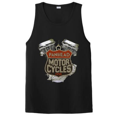 1958 Panhead Motorcycle Vintage Distressed Biker Chopper Rat PosiCharge Competitor Tank