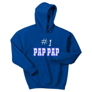 #1 Pap Pap Grandfather Granddad American Grandpa Gift Kids Hoodie