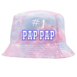 #1 Pap Pap Grandfather Granddad American Grandpa Gift Tie-Dyed Bucket Hat