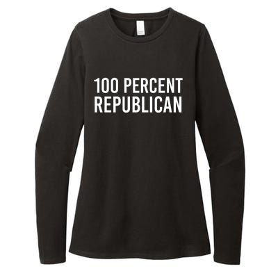 100 Percent Republican, Republican Gift Womens CVC Long Sleeve Shirt