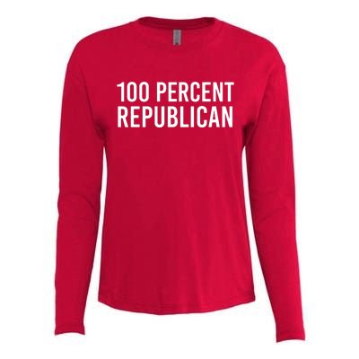 100 Percent Republican, Republican Gift Womens Cotton Relaxed Long Sleeve T-Shirt