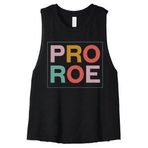 1973 P.R.O R.O.E P.R.O C.H.O.I.C.E Feminist Women's Racerback Cropped Tank