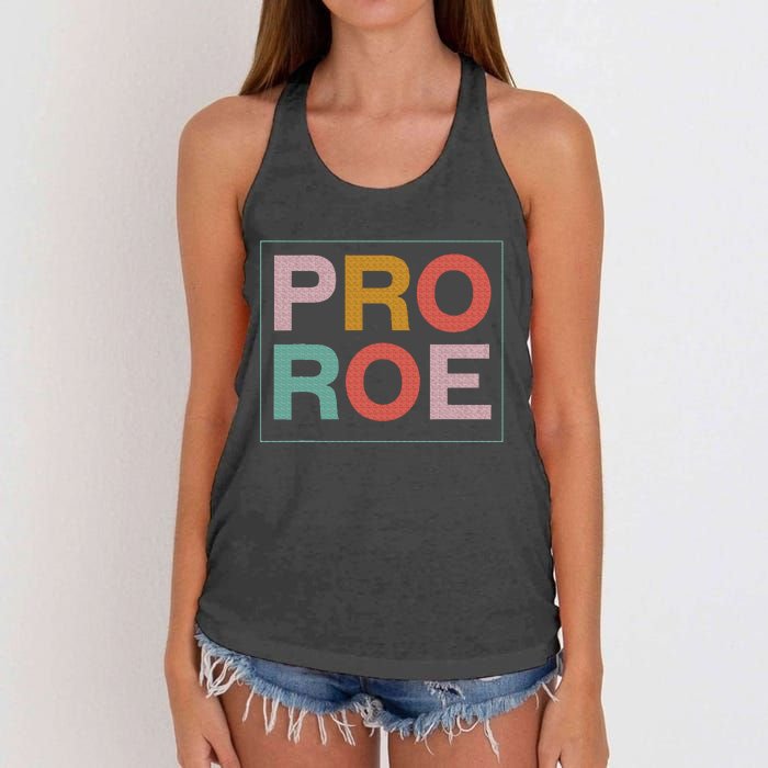 1973 P.R.O R.O.E P.R.O C.H.O.I.C.E Feminist Women's Knotted Racerback Tank