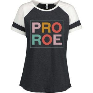 1973 P.R.O R.O.E P.R.O C.H.O.I.C.E Feminist Enza Ladies Jersey Colorblock Tee