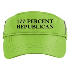 100 Percent Republican Conservative Gifts Adult Drive Performance Visor