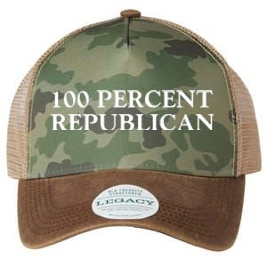 100 Percent Republican Conservative Gifts Legacy Tie Dye Trucker Hat