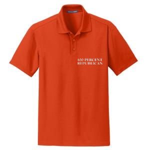 100 Percent Republican Conservative Gifts Dry Zone Grid Polo