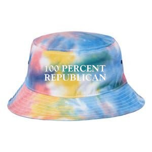 100 Percent Republican Conservative Gifts Tie Dye Newport Bucket Hat