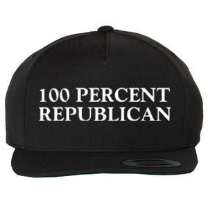 100 Percent Republican Conservative Gifts Wool Snapback Cap