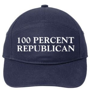 100 Percent Republican Conservative Gifts 7-Panel Snapback Hat