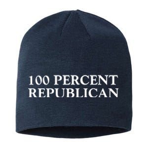 100 Percent Republican Conservative Gifts Sustainable Beanie