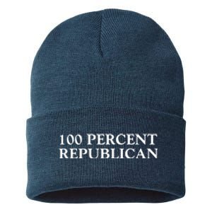 100 Percent Republican Conservative Gifts Sustainable Knit Beanie