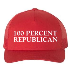 100 Percent Republican Conservative Gifts Yupoong Adult 5-Panel Trucker Hat