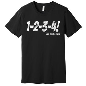 1234! Punk Rock Countdown Tempo Funny Premium T-Shirt