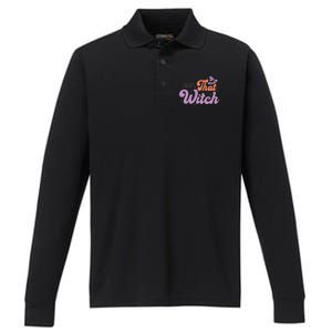 100 Percent That Witch Hat Groovy Halloween Costumes Meaningful Gift Performance Long Sleeve Polo