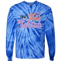 100 Percent That Witch Hat Groovy Halloween Costumes Meaningful Gift Tie-Dye Long Sleeve Shirt