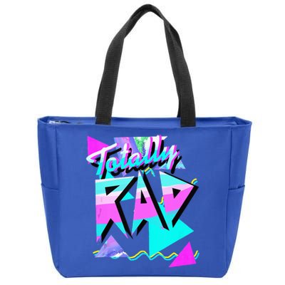 1980's Party Theme Style Totally Rad 80s Casual Hipster Zip Tote Bag